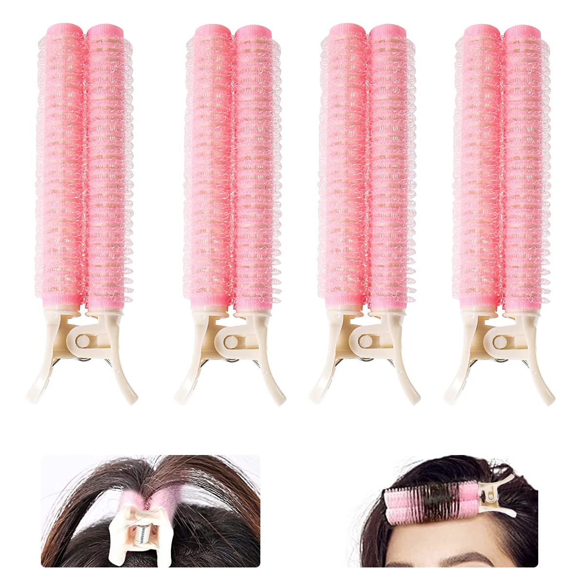 HASTHIP Blue 4Pcs Volumizing Root Clip Hair Curler Rollers | Instant Bang Heatless Hair Curling Styling Tools for Women & Girls Long & Short Hair, DIY Hairdressing HASTHIP Blue 4Pcs Volumizing Root Clip Hair Curler Rollers | Instant Bang Heatless Hair Curling Styling Tools for Women & Girls Long & Short Hair, DIY Hairdressing
